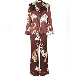 Olivia von Halle Lila Luxo Silk Pajama Set Size Small NWT